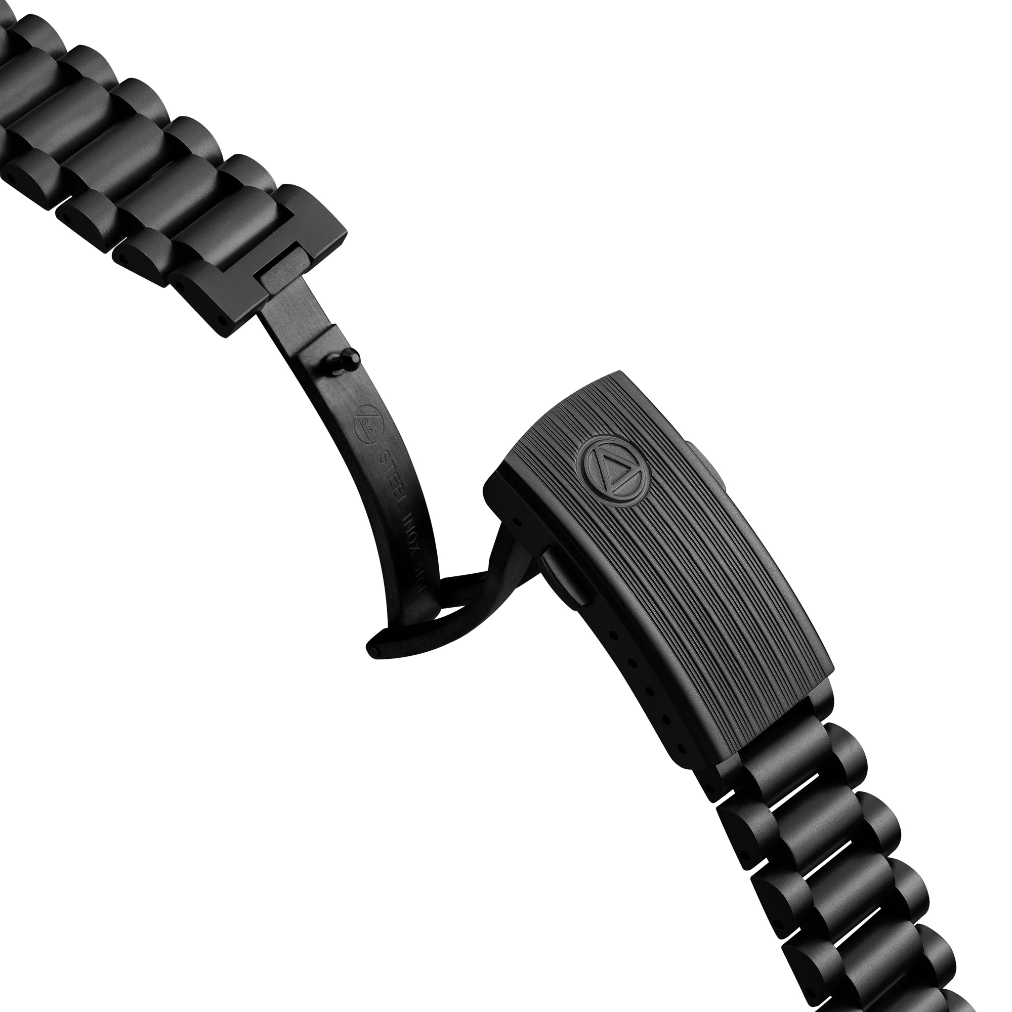 3 Links Sandblasted Black PVD Bracelet - NSA - 844 - Image 4