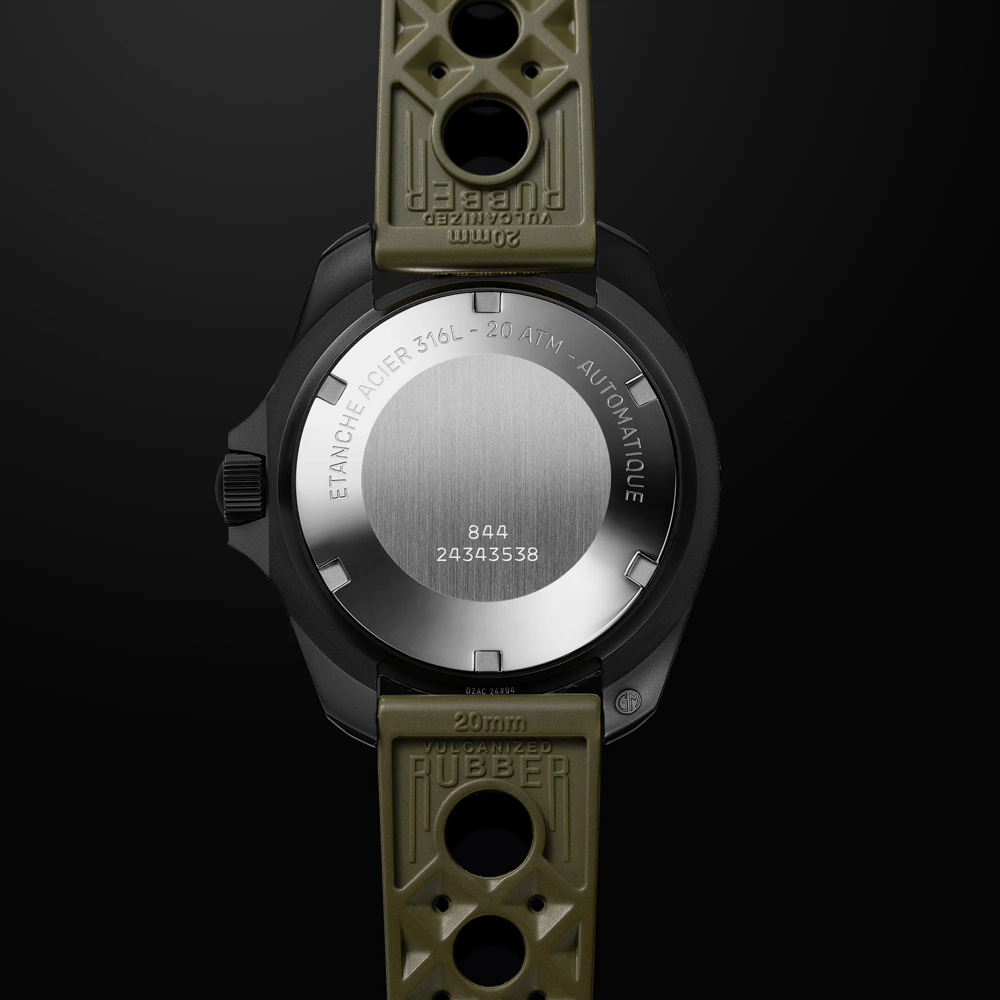 Diver 200M Automatic Commando Diving Watch - Green & Black PVD - Image 6
