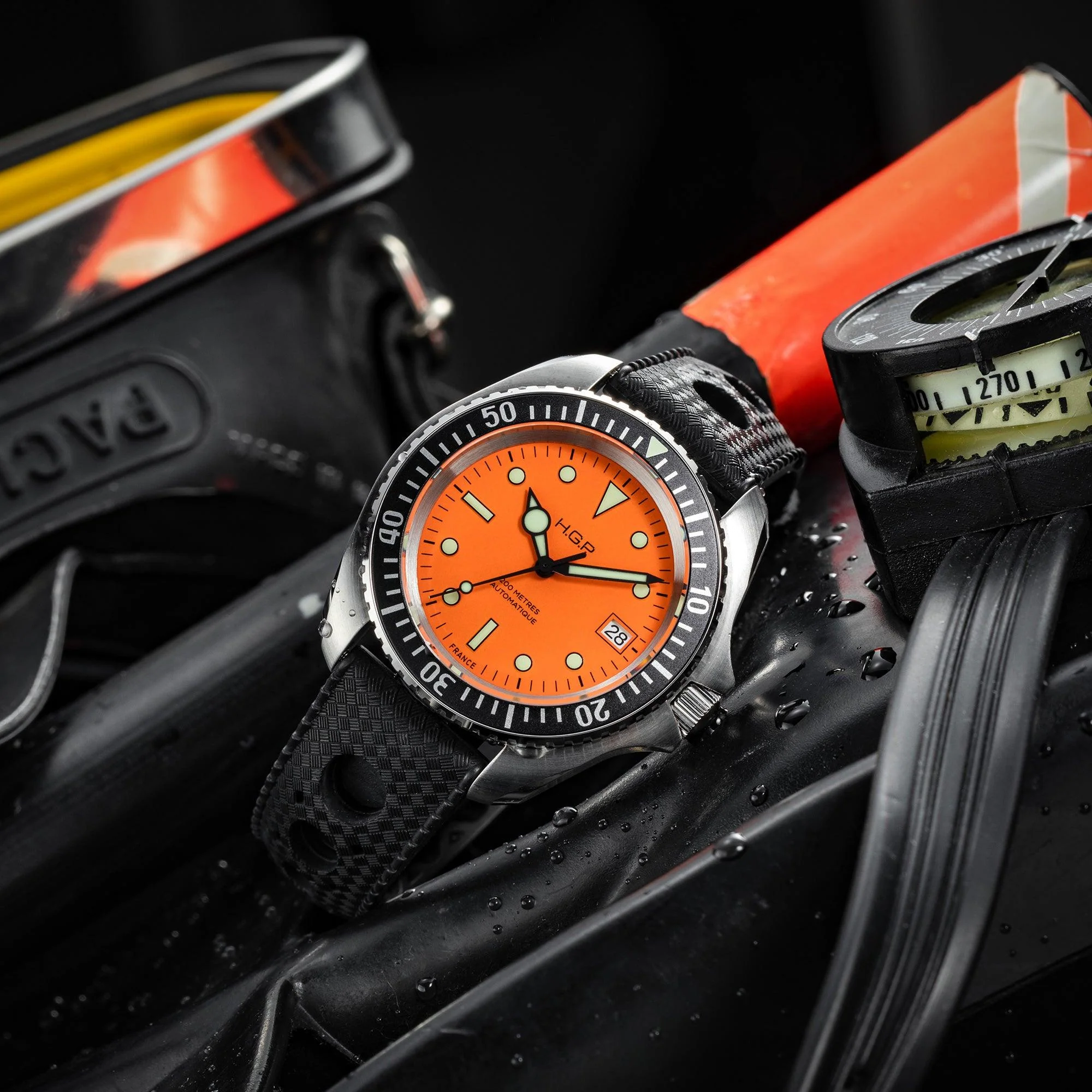 Diver 200M Automatic Diving Watch - Orange - Image 6