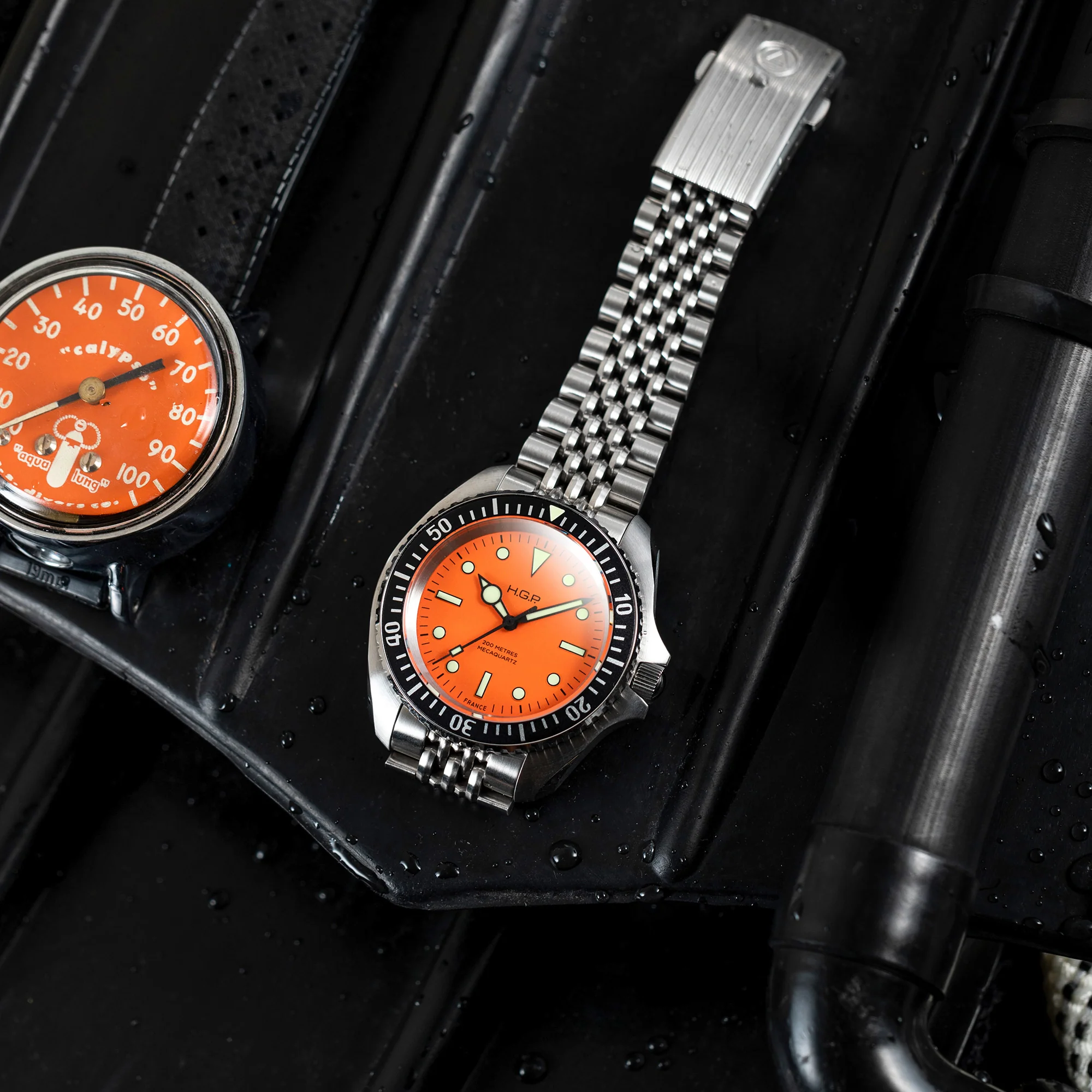 Diver 200M Mecaquartz Diving Watch - Orange - Image 13