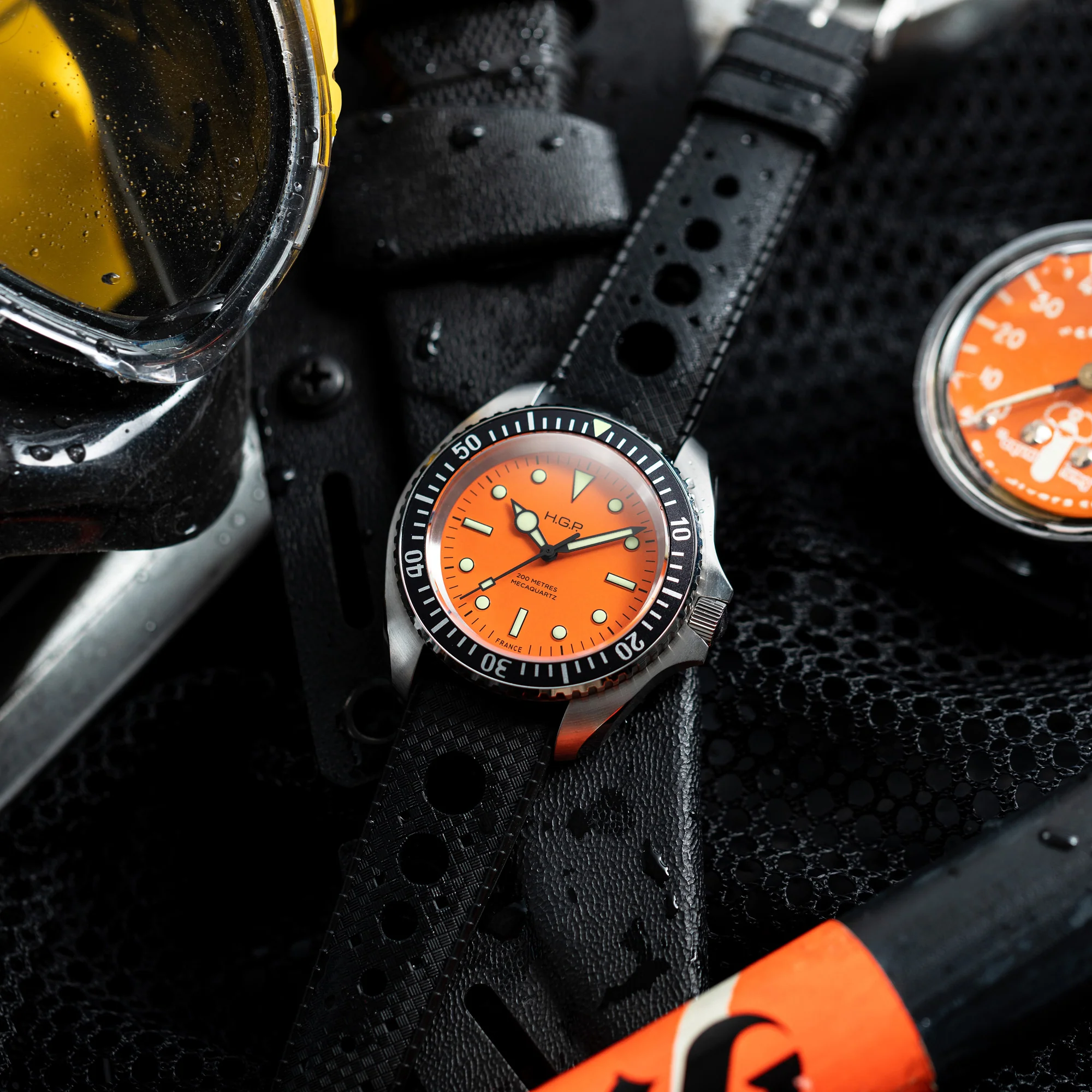Diver 200M Mecaquartz Diving Watch - Orange - Image 5