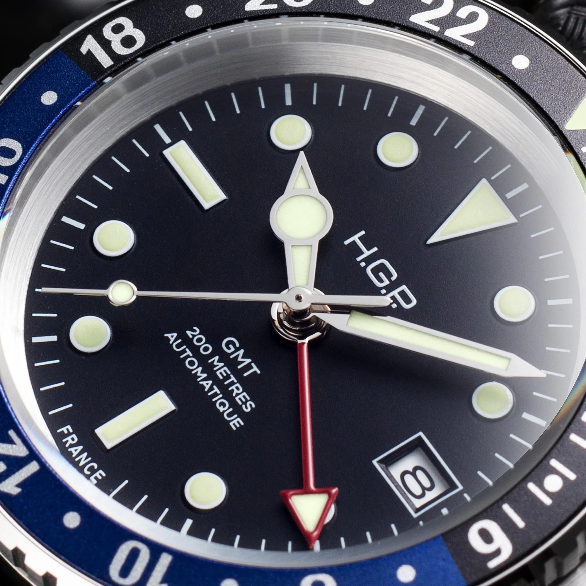 Diver GMT 200M Automatic Diving Watch - Blue & Black "Batman" - Image 5