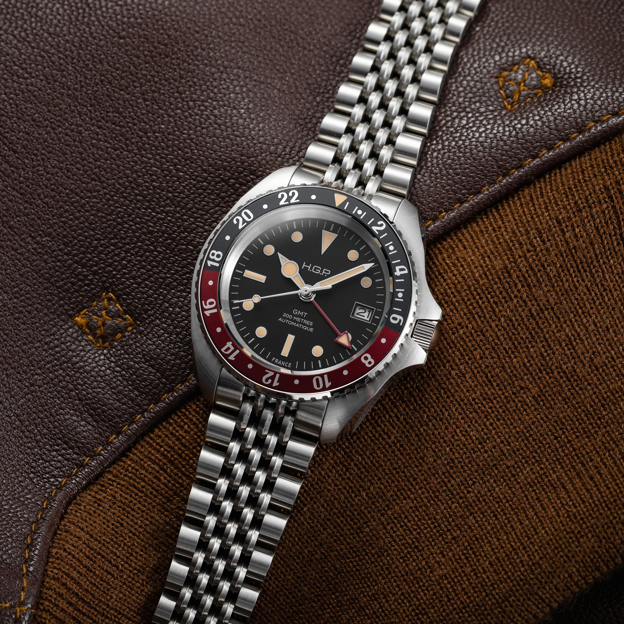 Diver GMT 200M Automatic Vintage Watch - "Coke" - Image 6