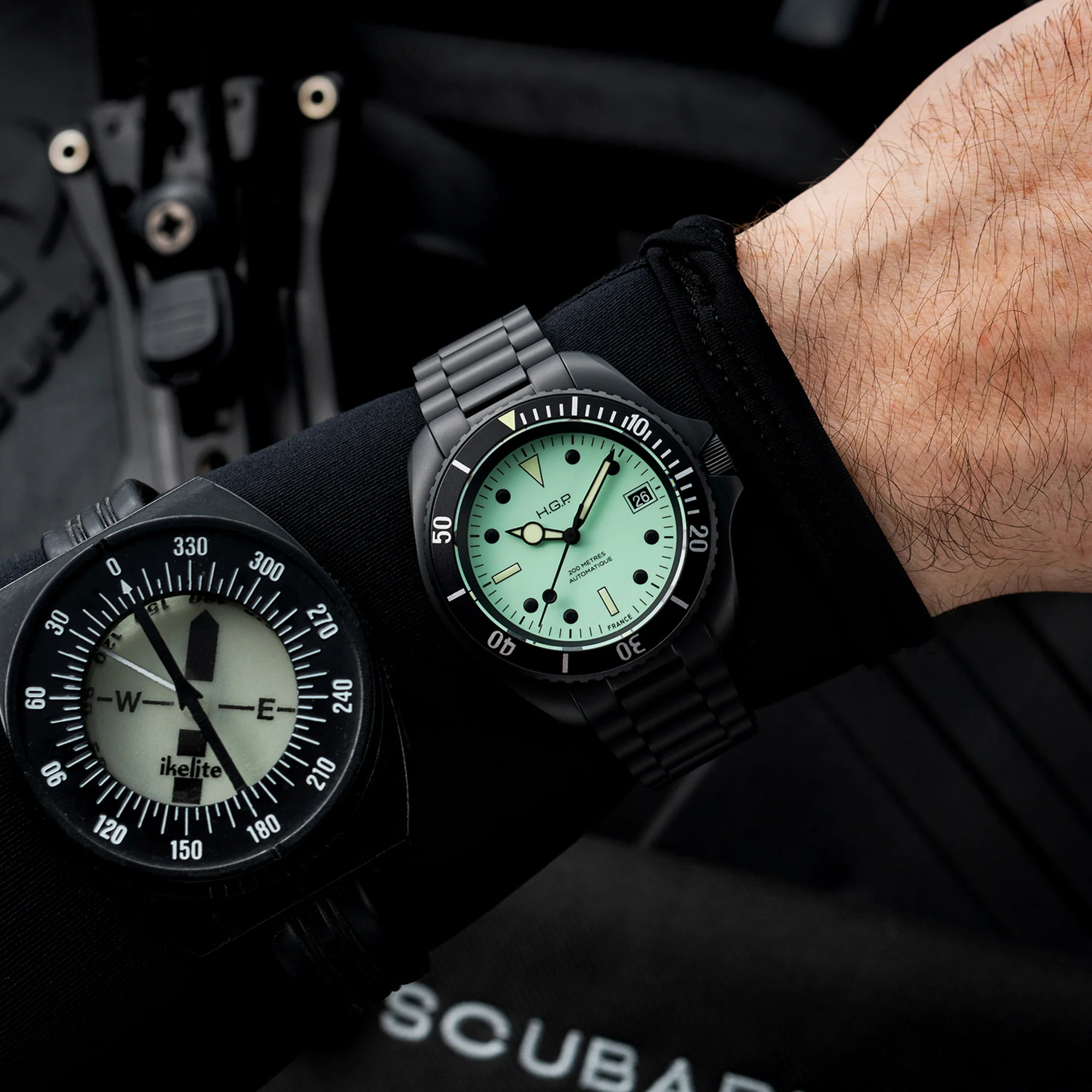Night Diver 200M Automatic Full-Lume & Black PVD Diving Watch - Image 8