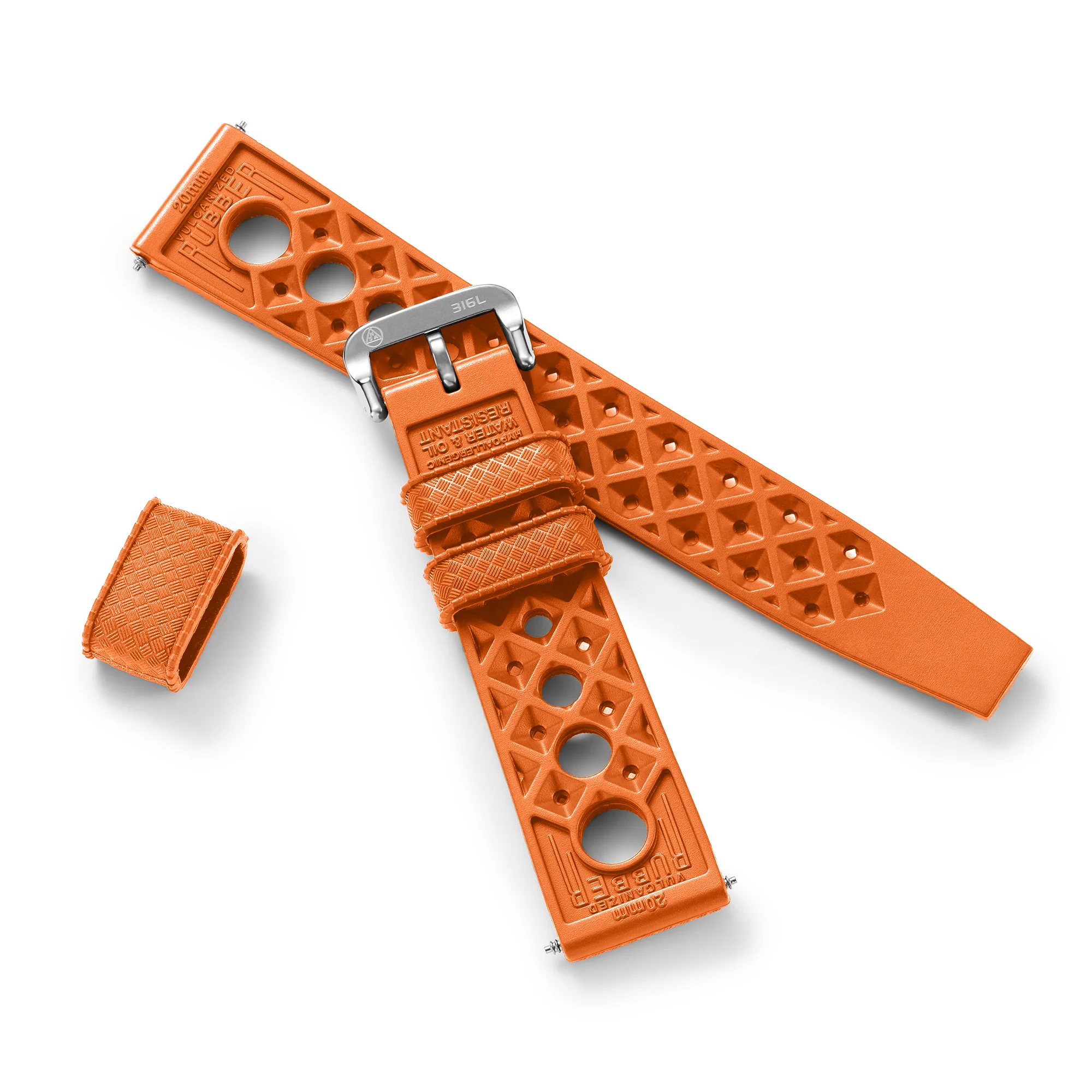 Orange "Rally" Tropic Rubber Strap - NSA - Image 7