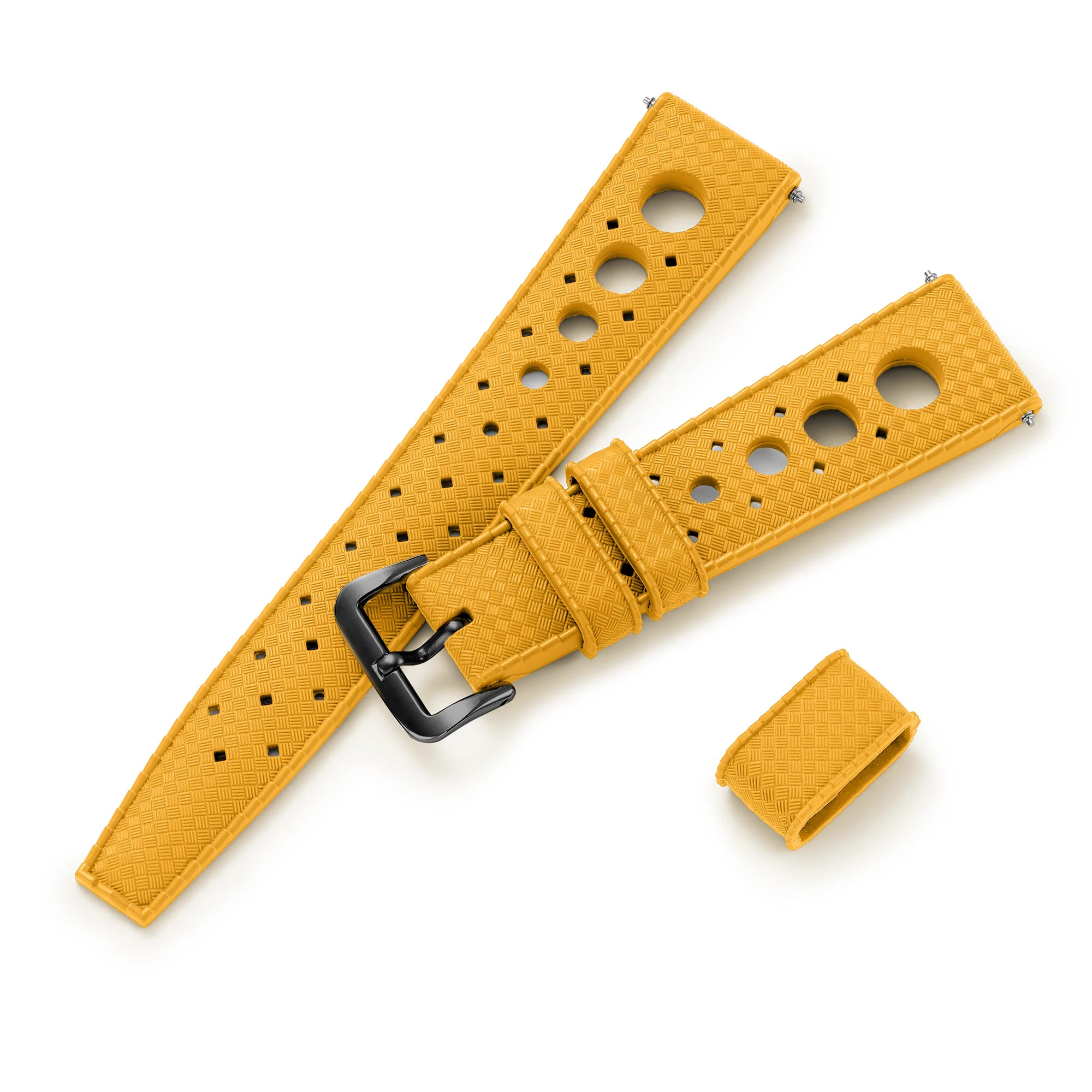 Yellow "Rally" Tropic Rubber Strap - NSA - Image 6